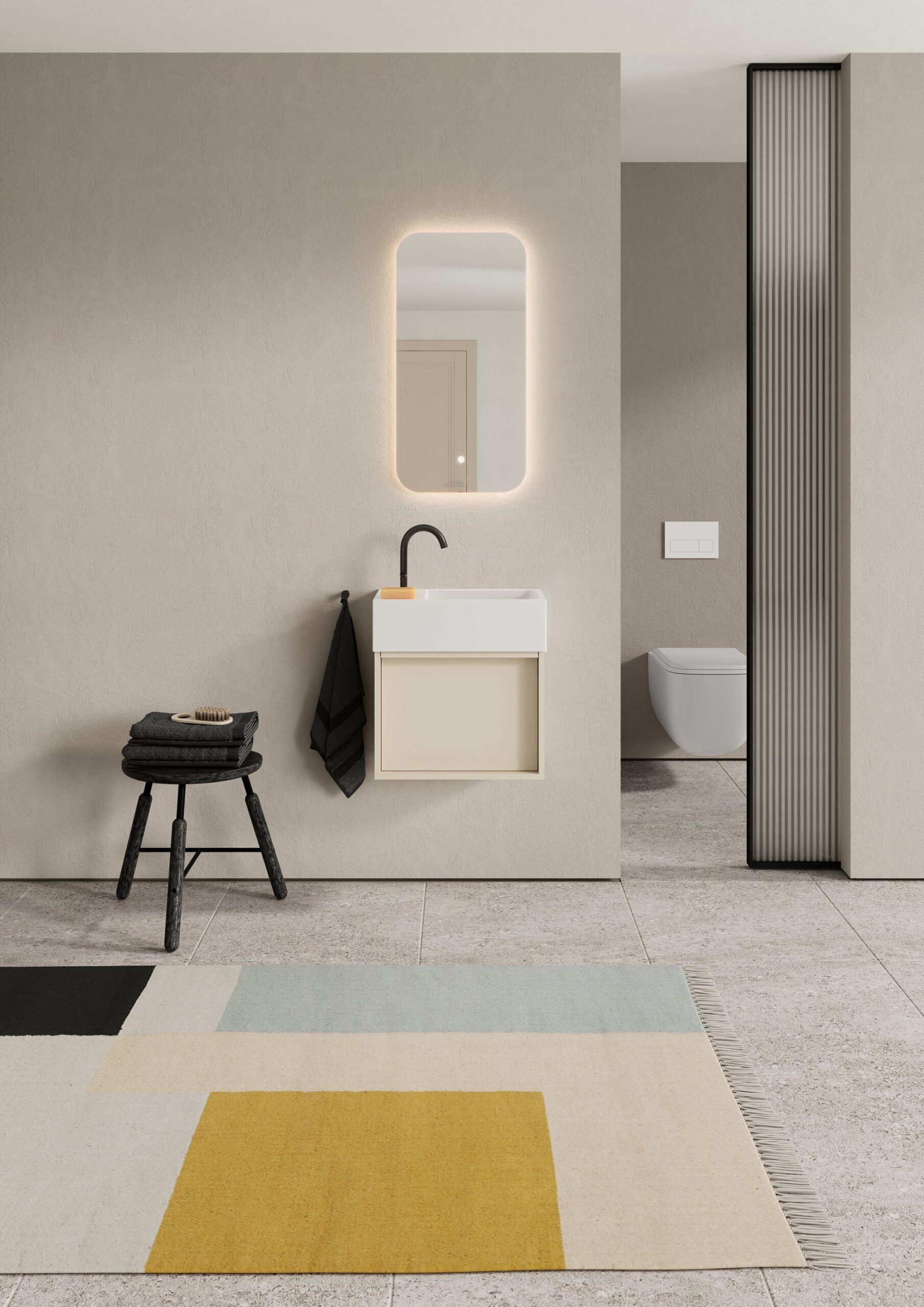 Uomo, toilettes d’invités