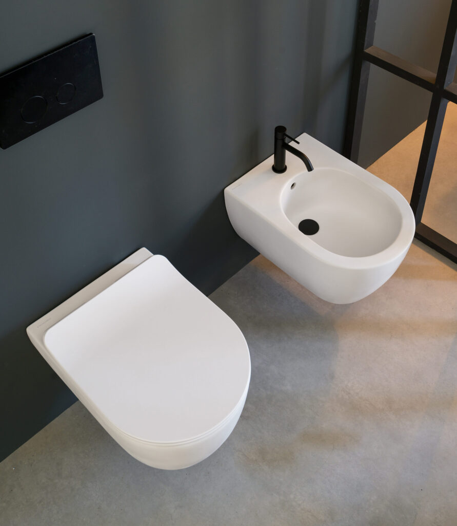 Glam — WC suspendu Twist et bidet